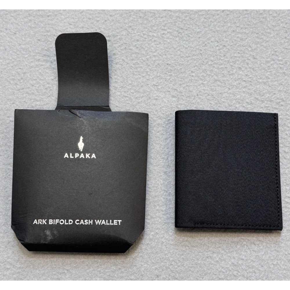 ALPAKA Ark Bifold Cash Wallet Mens Black Axoflux 300D RFID Magnetic Slim